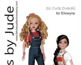 Patrón de costura de ropa de muñeca PDF para muñecas Ellowyne Wilde, muy lindo en general