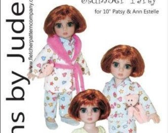 Slumber Party Doll Clothes Sewing Pattern 10" Patsy & Ann Estelle by Tonner