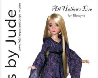 PDF All Hallows Eve Robe Doll Clothes Sewing Pattern for 16" Ellowyne Tonner