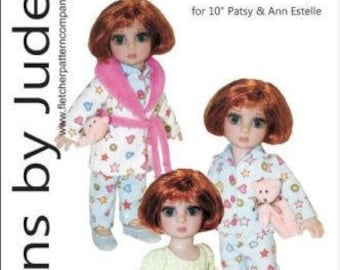 PDF Slumber Party Doll Clothes Sewing Pattern 10" Patsy & Ann Estelle by Tonner