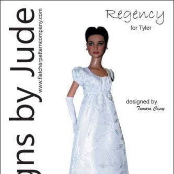 PDF Regency Dress Pattern for 16" Tyler Wentworth Dolls Tonner