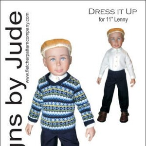 PDF Dress It Up Doll Clothes Sewing Pattern for 11&quot; Leeann&#39;s Friend, Lenny Dolls
