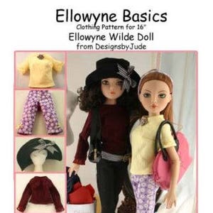 PDF Basics Clothing Pattern for 16" Ellowyne Dolls Tonner