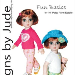 May include: Two doll patterns for making clothes for 10-inch Patsy and Ann Estelle dolls. The patterns are called "Fun Basics" and cost £10.00.