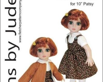 10インチのパティ人形用秋の散歩人形服の縫製パターン
