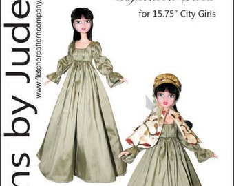 Puede incluir: Un patrón de costura para un vestido de muñeca llamado "Afternoon Stroll" para muñecas de 40 cm. El patrón está diseñado por Tamara Co. y está disponible por $ 12,95.