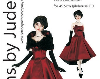 PDF Reminisce Gown Pattern for 45.5cm Iplehouse FID Dolls