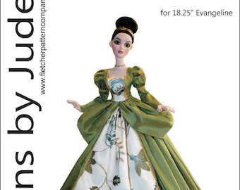 PDF Princess Gown Pattern for 18.25" Evangeline Ghastly Dolls Tonner