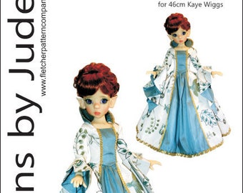 PDF Enchanted Court Gown Doll Clothes Sewing Pattern for 46cm Kaye Wiggs MSD BJD Dolls