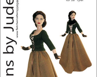 PDF Scottish Claire Outlander Pattern for Tyler Wentworth Dolls Tonner