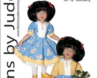 Picking Daisies Doll Clothes Sewing Pattern for 12" Bethany Kish Dolls