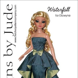 Waterfall Dress Doll Clothes Sewing Pattern for Ellowyne