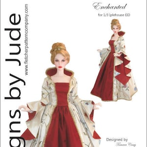 Enchanted Court Gown Pattern for 1/3 Iplehouse EID BJD Dolls