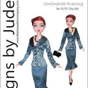 PDF Continental Evening Pattern for 15.75&quot; City Girl Dolls Tonner