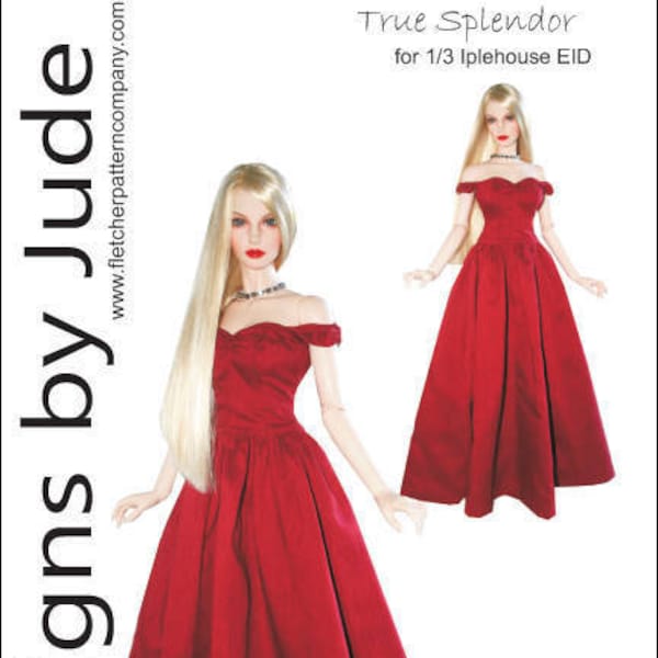 PDF Patron de couture de vêtements de poupée True Splendor pour poupées 1/3 Iplehouse EID BJD
