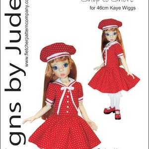 Ship to Shore Dress Pattern for 46cm Kaye Wiggs Dolls MSD BJD