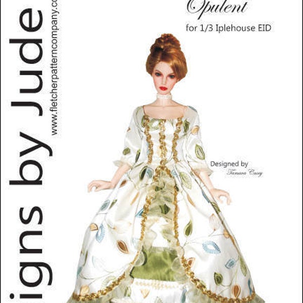 PDF Opulent Gown Pattern for 1/3 Iplehouse EID BJD Dolls