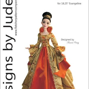 Patrón de vestido de corte encantado para 18.25 &quot;Evangeline Ghastly