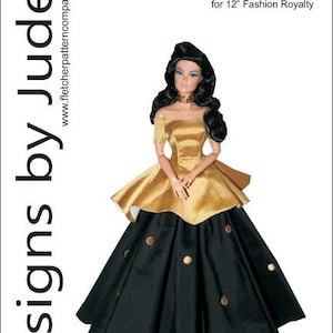 PDF Memories Doll Clothes Sewing Pattern for 12&quot; Fashion Royalty Dolls Integrity