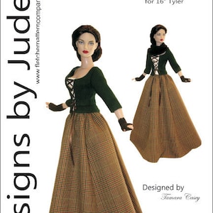 Doll Clothes Sewing Pattern for Tyler Wentworth Dolls Tonner, Scottish Claire Outlander