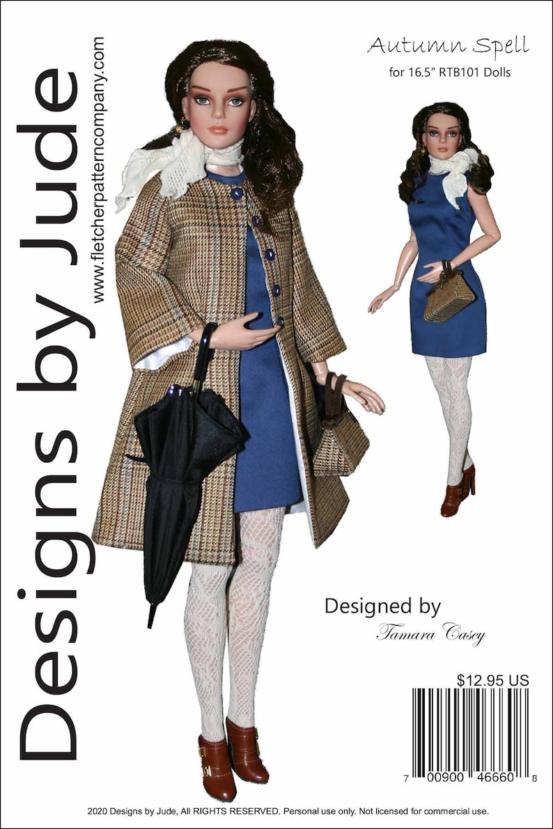 PDF Autumn Spell Dress & Coat Doll Clothes Sewing Pattern for Etsy
