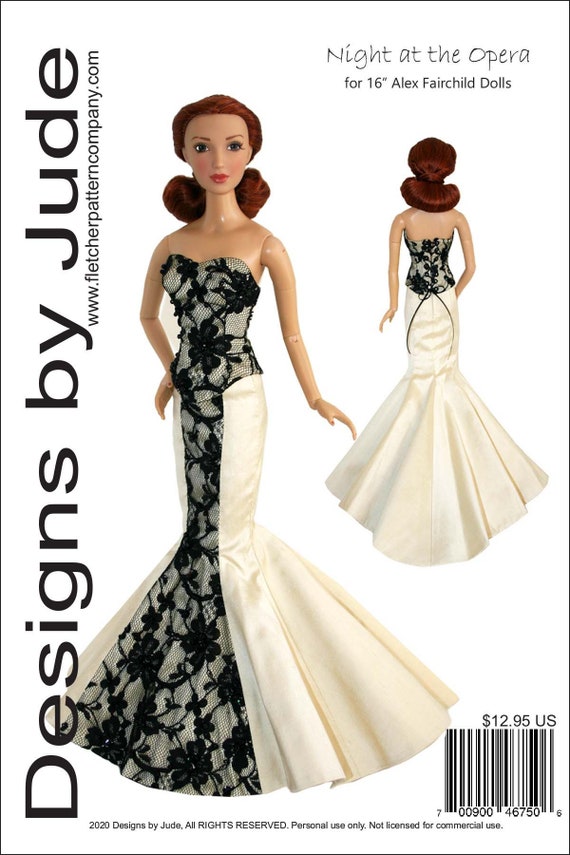 Opera Doll Clothes Sewing Pattern for 16 Alex Fairchild Madame