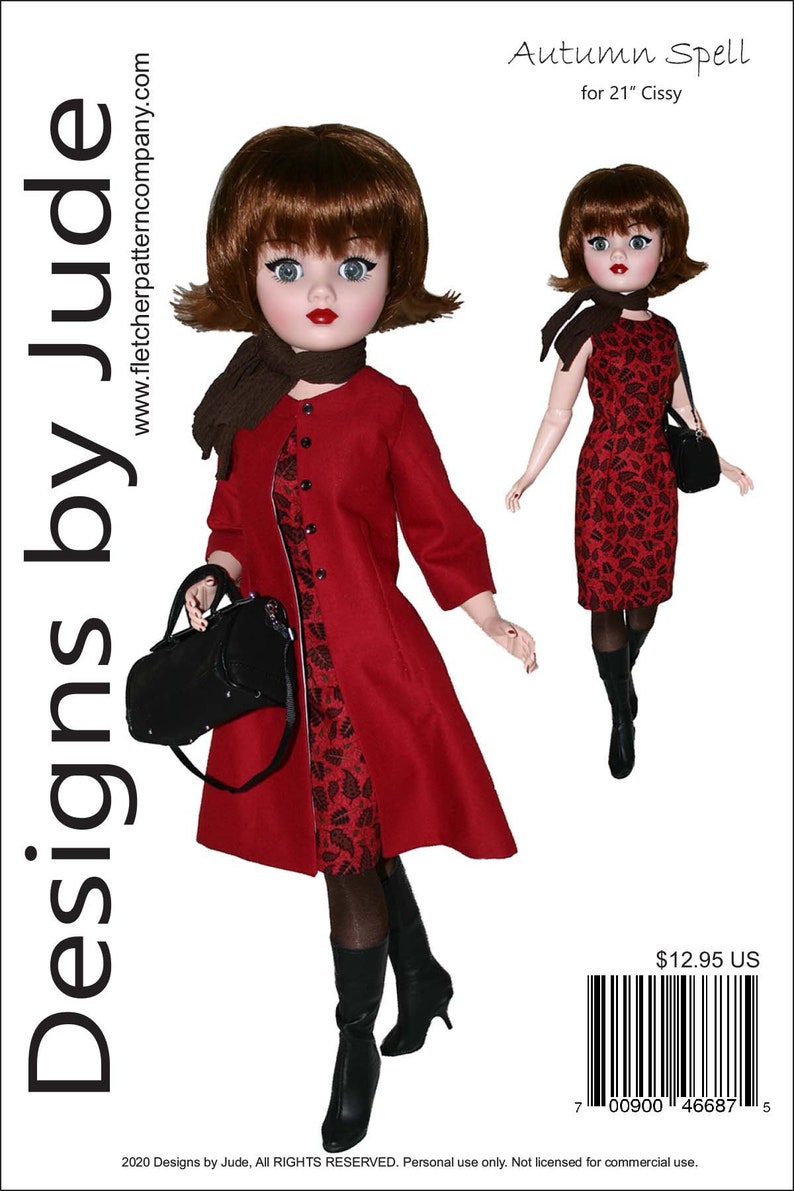 PDF Autumn Spell Dress & Coat Doll Clothes Sewing Pattern for Etsy