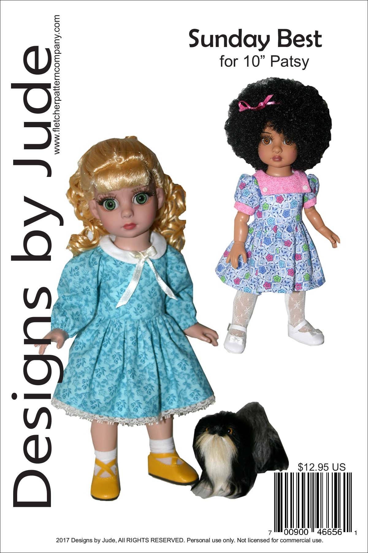 Picking Daisies Doll Clothes Sewing Pattern for 10" Patsy & Ann Estelle Tonner 