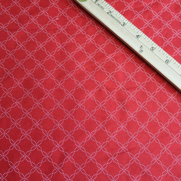Kimberbell Basics Lattice Red, 100% Cotton Fabric, Maywood Studios