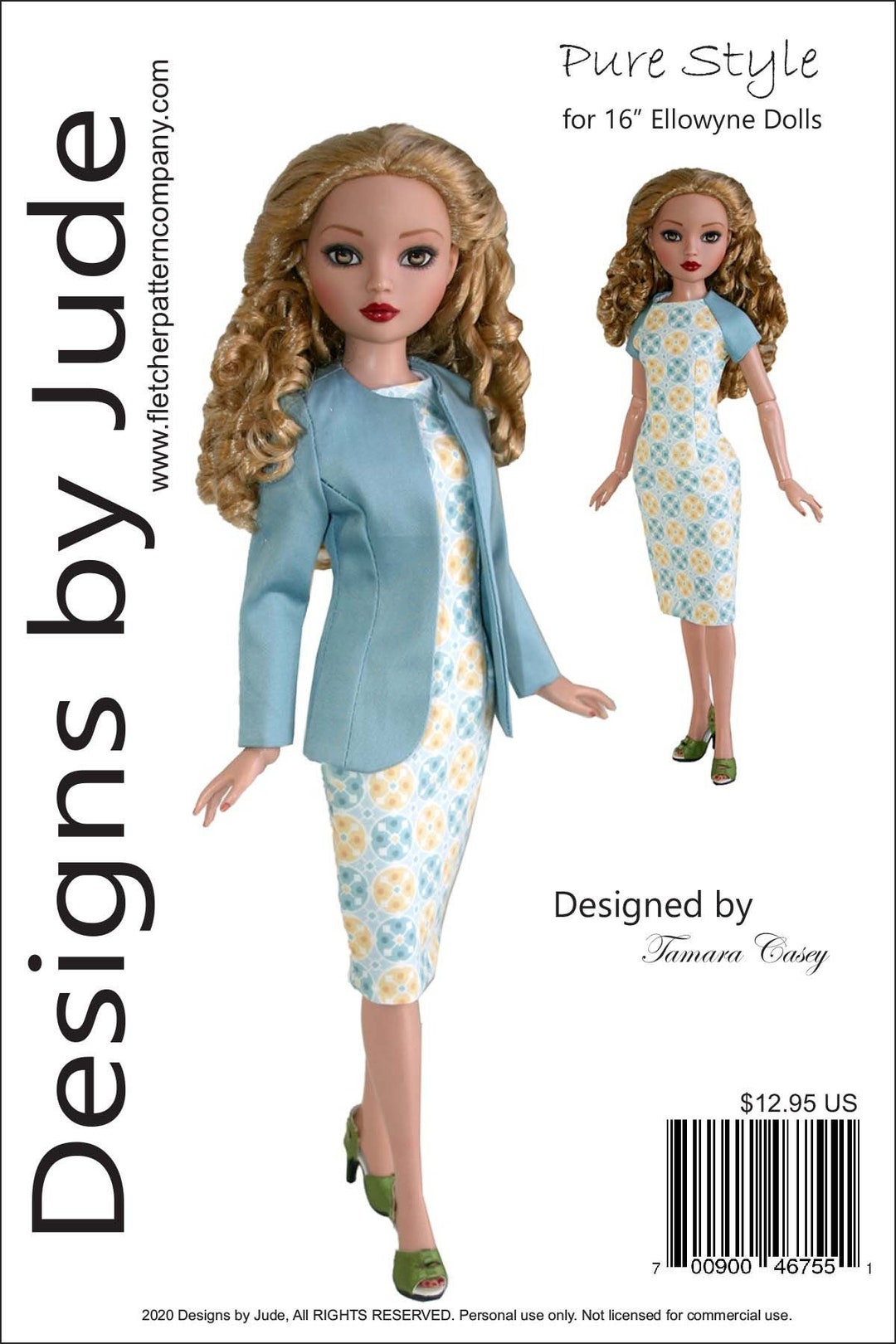 Pure Style Doll Clothes Sewing Pattern for 16