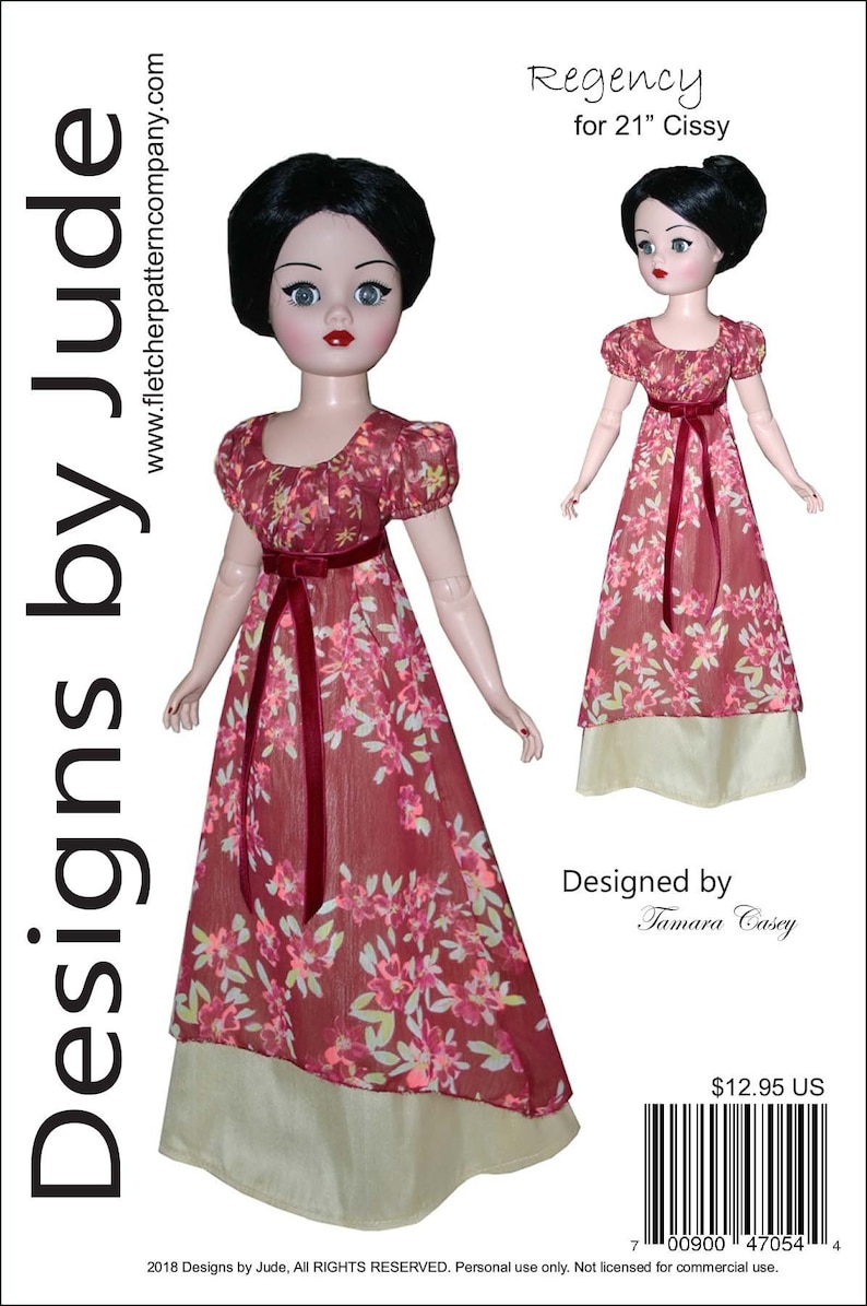 sewing pattern for the 21/" Modern Cissy by Madame Alexander One Day