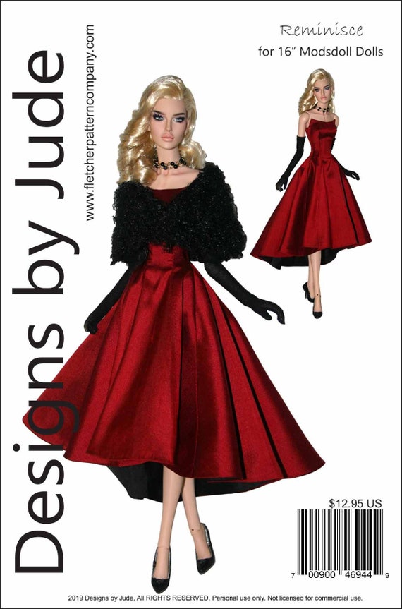 PDF Reminisce Gown Doll Clothes Sewing Pattern for 16 | Etsy