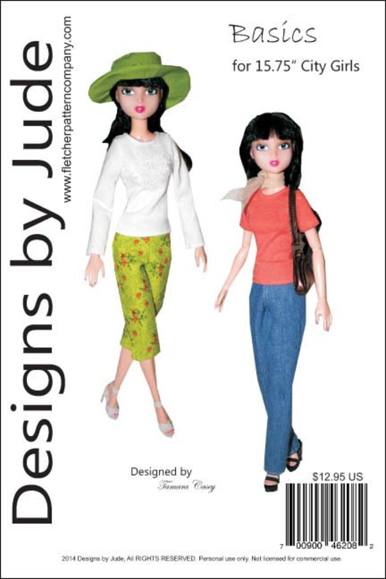 Flirty Fashions Pattern for 15.75/" City Girls Tonner