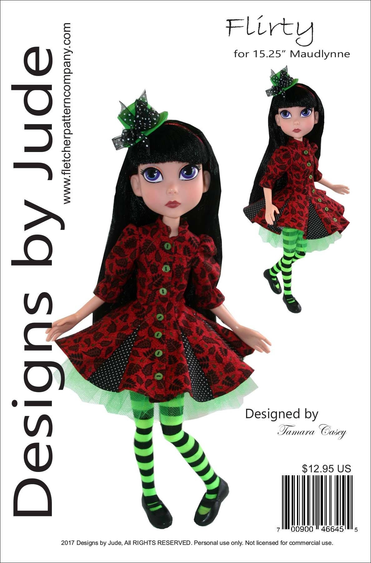 Riding Hood Doll Clothes Sewing Pattern for 15.25" Maudlynne Tonner 