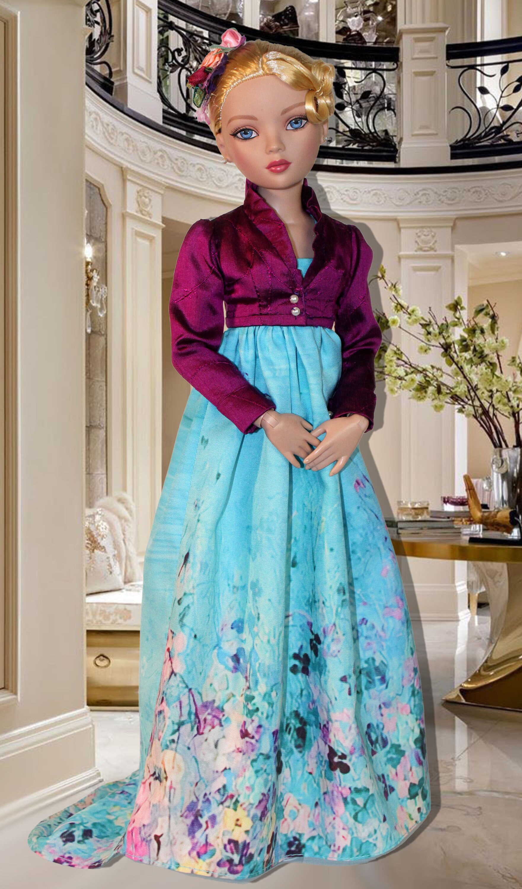 Robe éblouissante Pour Poupée De Collection (Ellowyne Wilde, Tonner) - Motif Couture