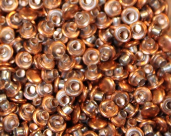 Small Metal Flat Top Eyelets 1/8&quot; center hole for cards, tags, scrapbooking and embellishments