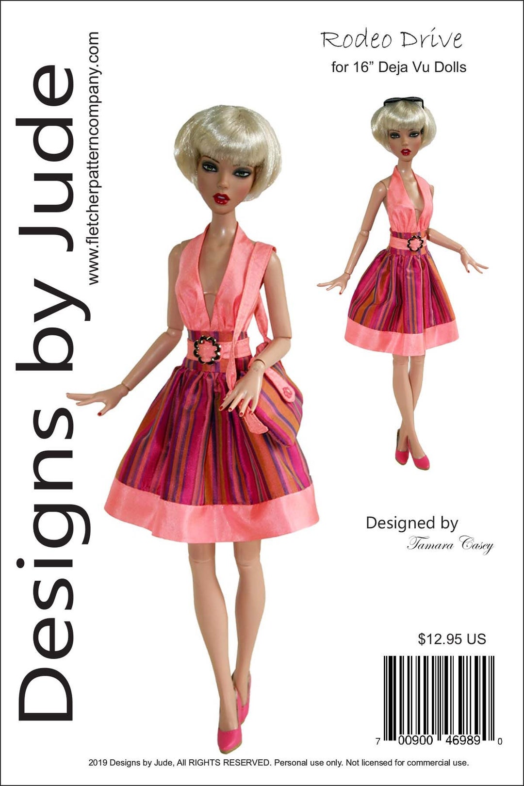 Rodeo Drive Doll Clothes Sewing Pattern for 16