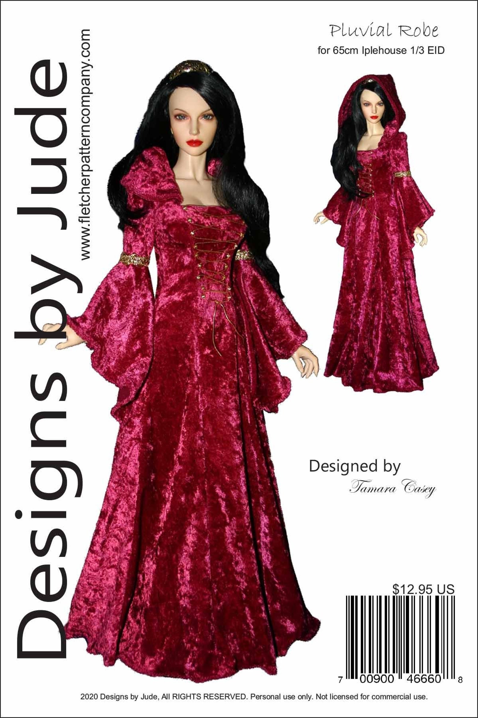 Pluvial Robe Doll Clothes Sewing Pattern for 65cm Iplehouse EID BJD ...