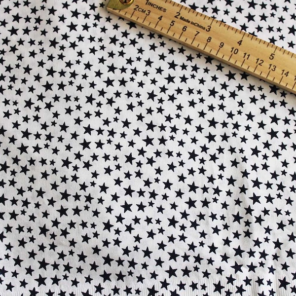 Patriotic Stars, Navy Stars on White Cotton Quilting Fabric