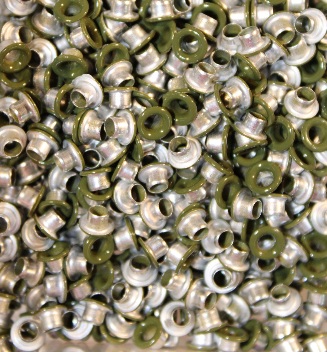1/8 Inch Green Round Aluminum Eyelets for Cards, Tags, Crafts and ...