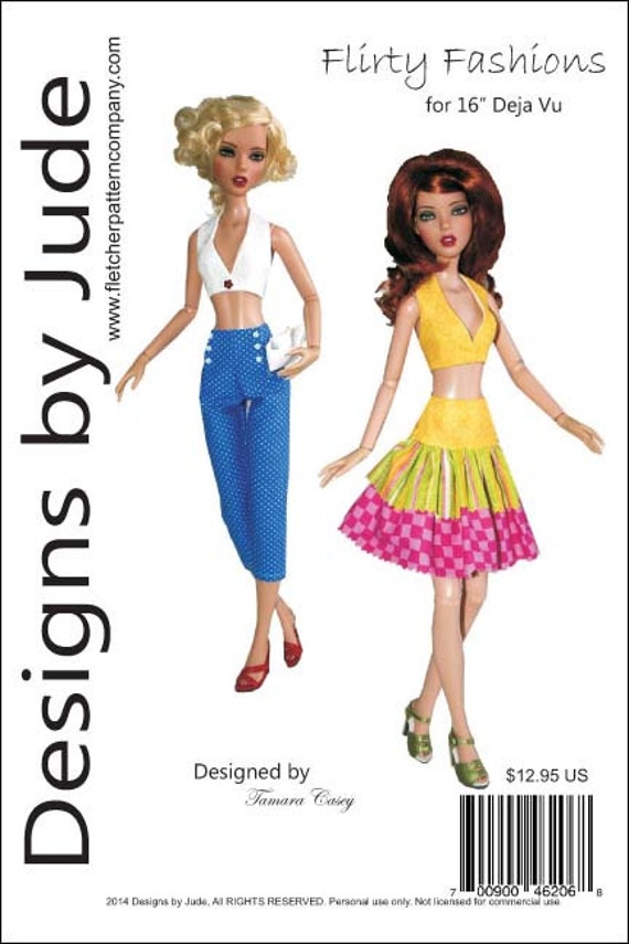 Flirty Fashion Doll Clothes Sewing Pattern for Nancy Hermione Tonner