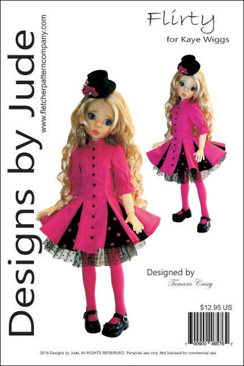 PDF Flirty Pattern for 46cm MSD Kaye Wiggs Dolls image 1