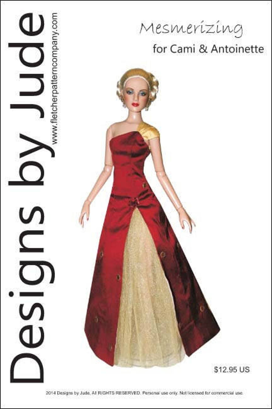 Patron De Couture Robe écossaise Claire Pour Poupée Ellowyne / Tonner - Modèle Designs By Jude - Neuf