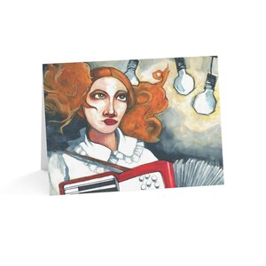 Red Accordion - Greeting Cards, 10pcs