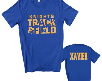 Track and Field-team aangepast gepersonaliseerd uniseks zacht jersey Bella canvas T-shirt geweldig cadeau - 3001