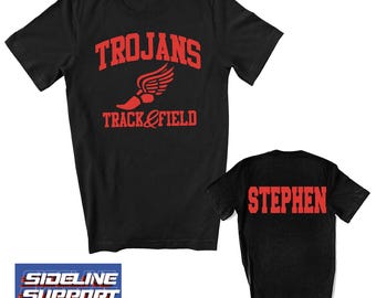 Track and Field-team aangepast gepersonaliseerd uniseks zacht jersey Bella canvas T-shirt geweldig cadeau - 3001