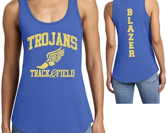 Track Team Custom Gepersonaliseerde Glitter Core-tanktop dames van Port & Co Track and Field - LPC54TT