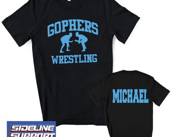 Wrestling Team Custom Personalized Unisex Soft Jersey Bella Canvas Tee Shirt Great Gift - 3001