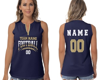 Kundenspezifisches Fußball-Mamma-Tanktop, personalisiertes Teamnamen-Shirt, benutzerdefinierter Spielername und Nummer, Fußballfan-Tanktop mit V-Ausschnitt, Spieltagbekleidung