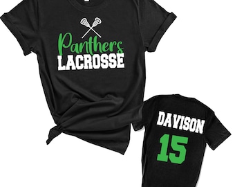 Lacrosse Team Custom Personalized Unisex Soft Jersey Bella Canvas Tee Shirt Great Gift - 3001